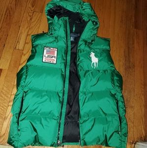 polo ralph lauren men's big pony alpine ski down puffer vest